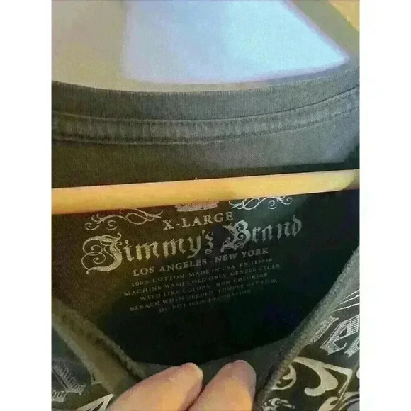 Jimmy Z Graphic T Shirt Mens XL Single Stitch Skate Goth Grunge‎ 90s Y2K Vintage - Picture 5 of 6